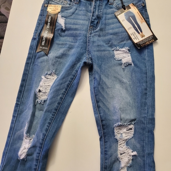 Junior Sculpting Stretch High-Rise Destructed Jeans - Picture 2 of 16